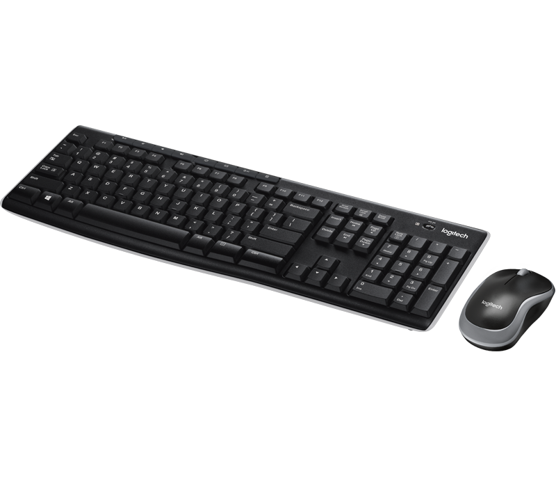 Bộ bàn phím chuột không dây Logitech MK270R Wireless Desktop có kích thước fullsize